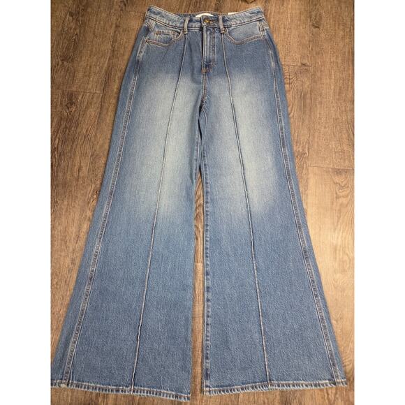 Ann Taylor LOFT NWT Curvy High Rise Super Flare Jeans Petite Inseam Size 27 - Picture 1 of 6